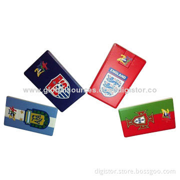 Credit Card Power Banks with 1,600mAh Capacity, Small Size, Portable, Digital Printing